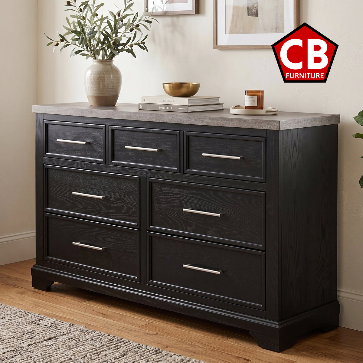 GANDER Black 59" Wide Dresser
