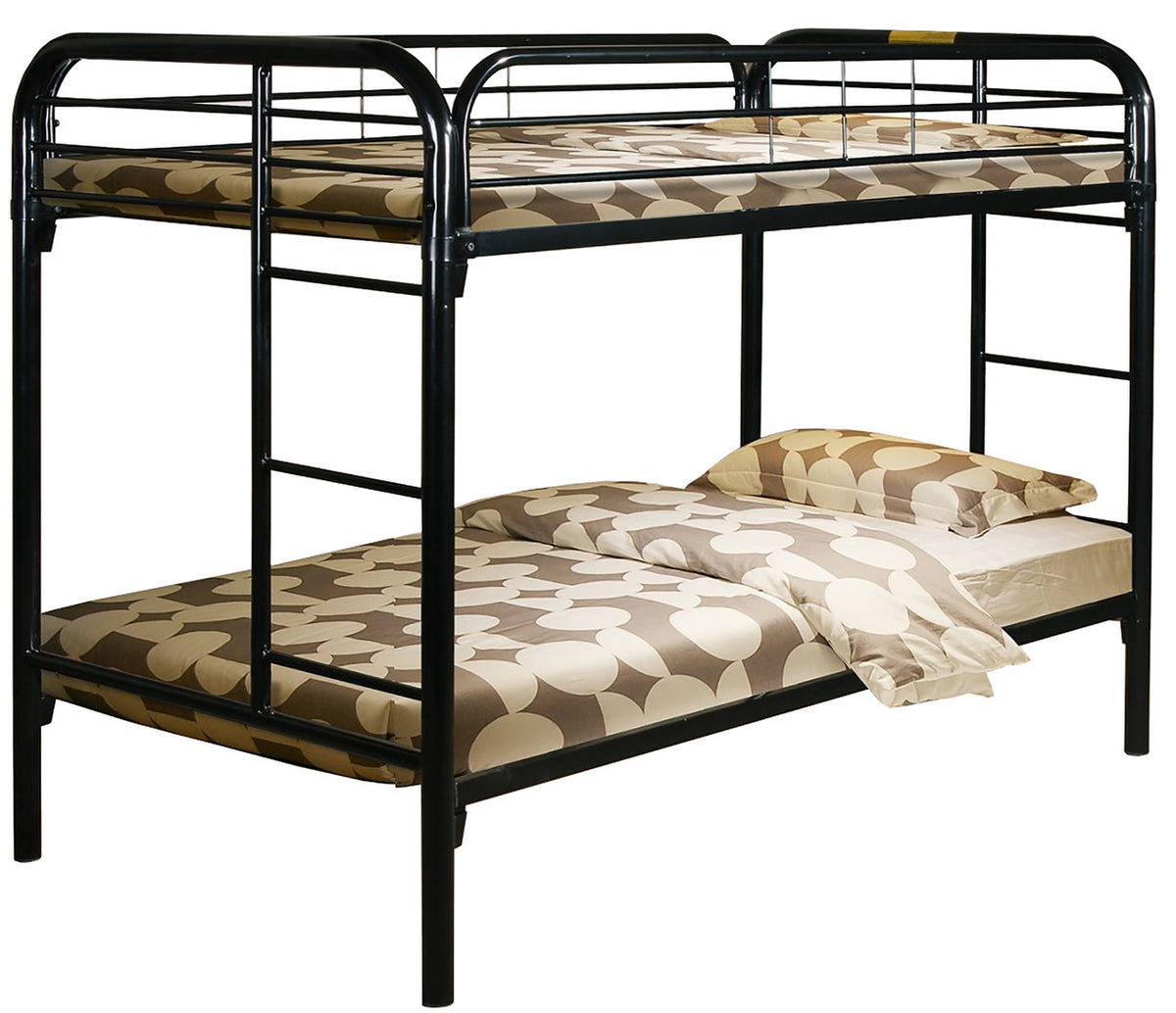 GERRY Black Twin over Twin Bunkbed