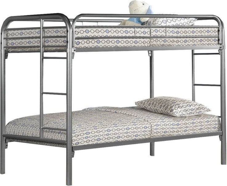 GERRY Silver Twin over Twin Bunkbed