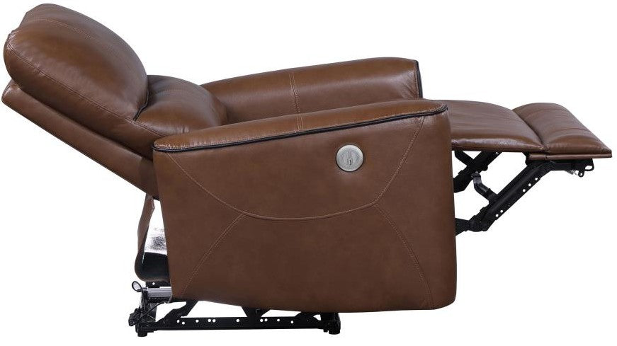 GONZALO Brown Power Reclining Sofa & Loveseat