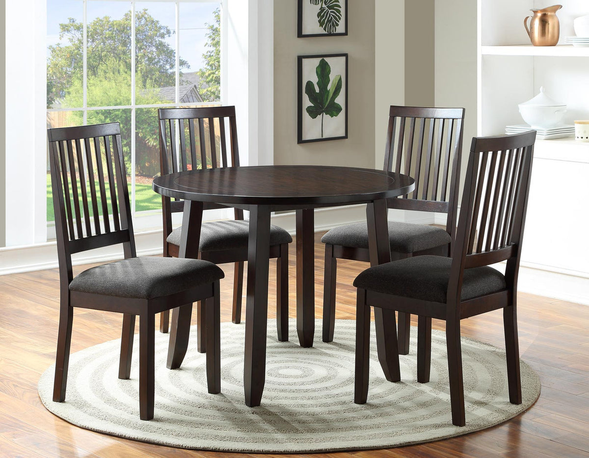GAVINO 5-PC Brown Dining Set
