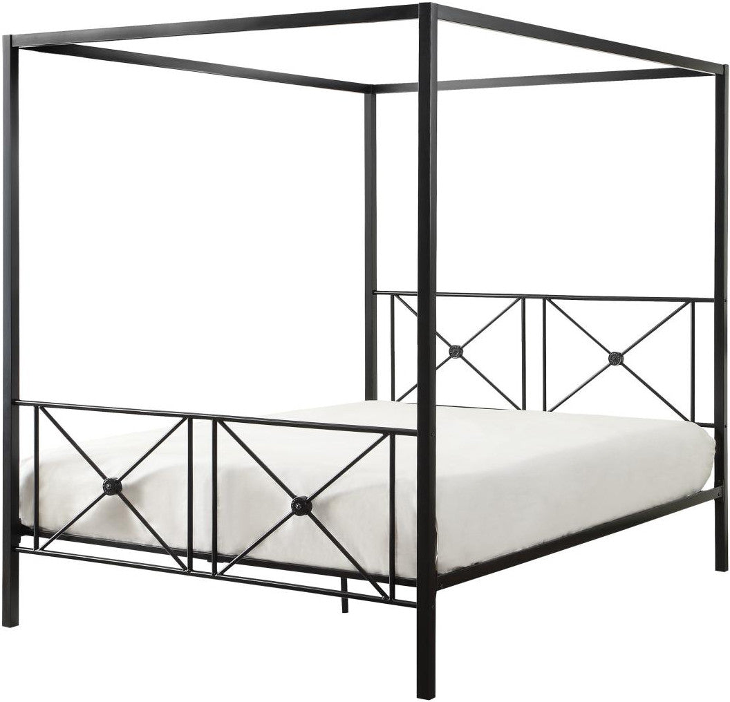 Glenda Black Metal X Shape Canopy