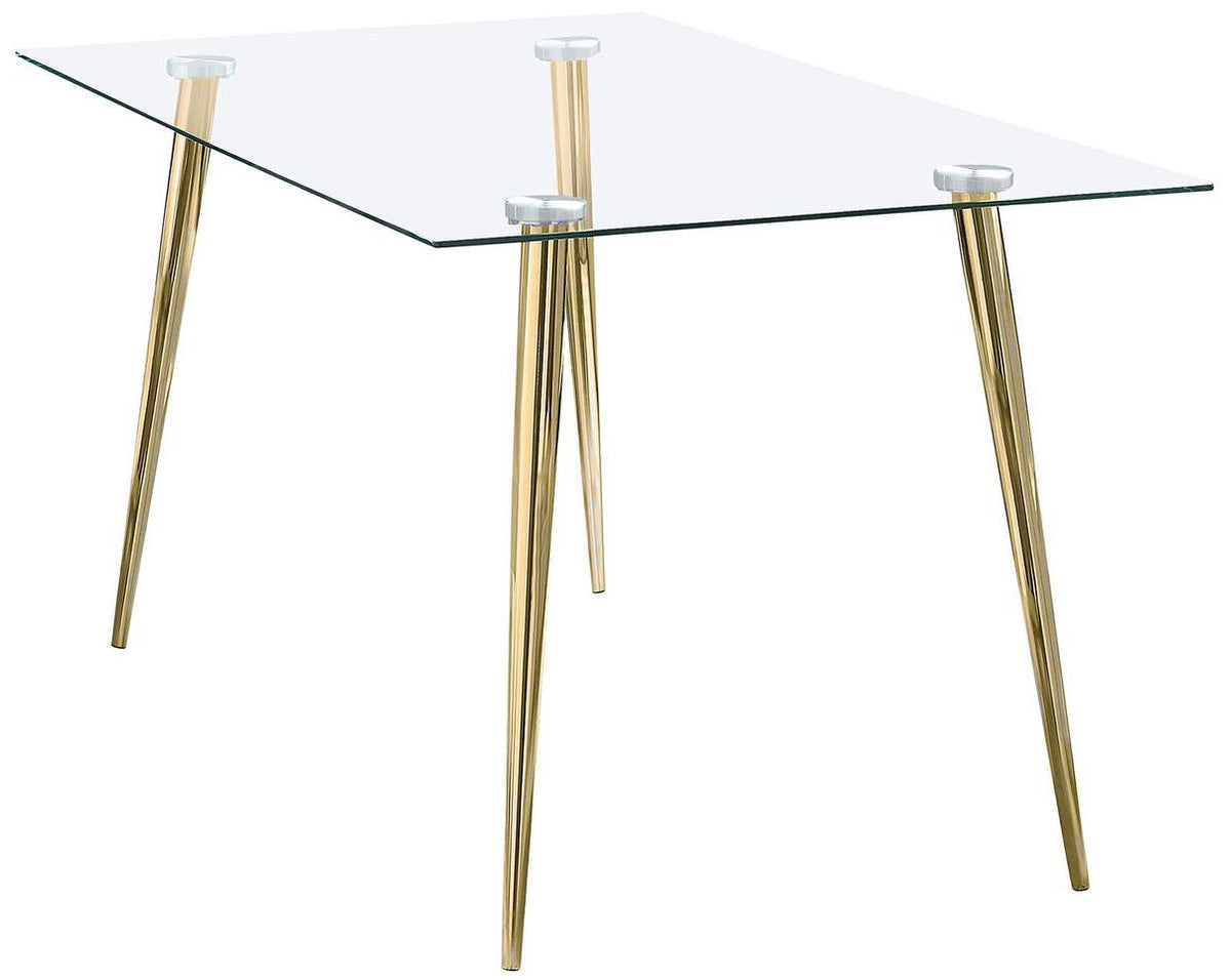 MOSIER Gold 7 Piece Dining Set with FESTER Chairs