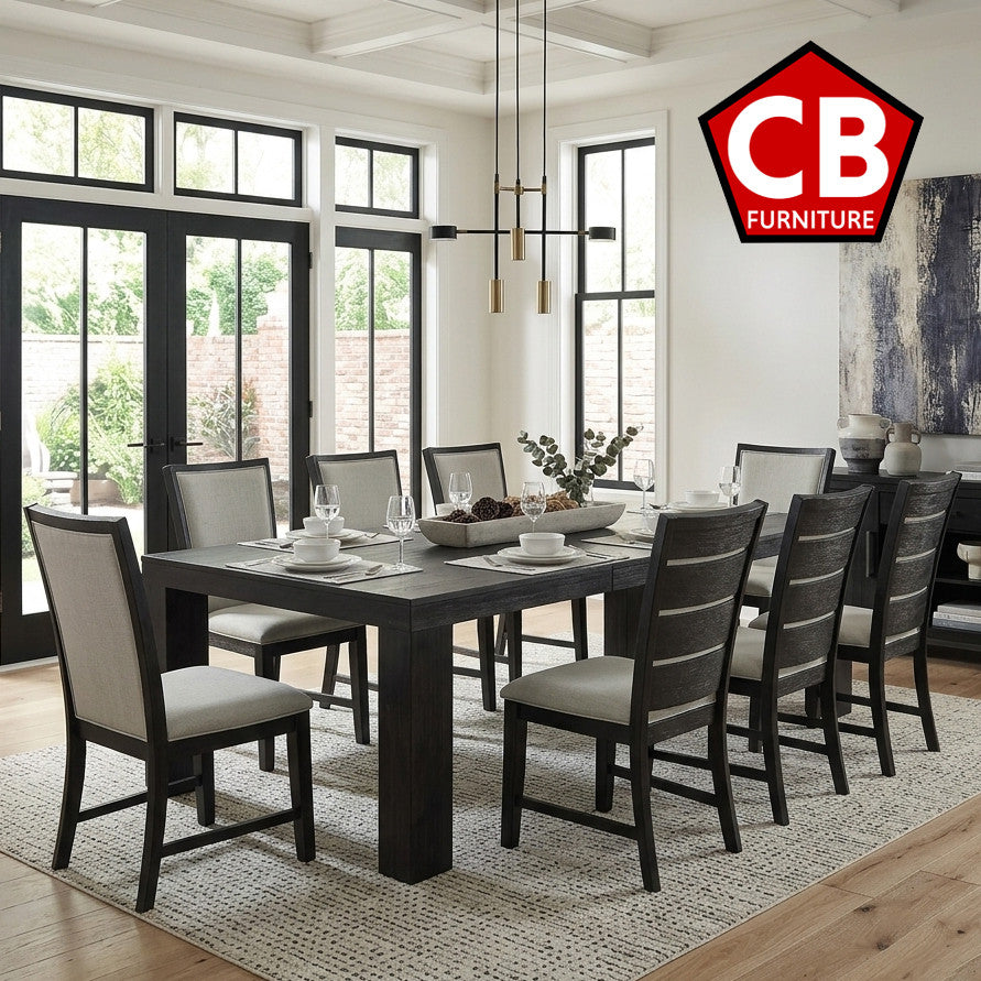 HAVANA Black 9 Piece Dining Set