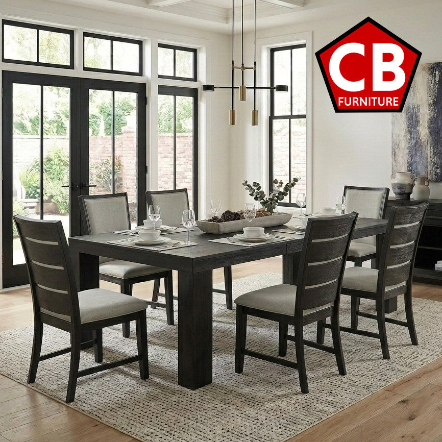 HAVANA Black 7 Piece Dining Set