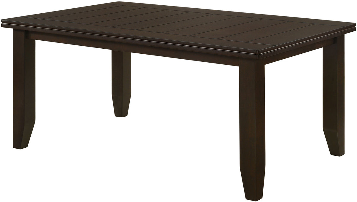 HAYVILLE Dark Brown & Black 66" x 42" Dining Table