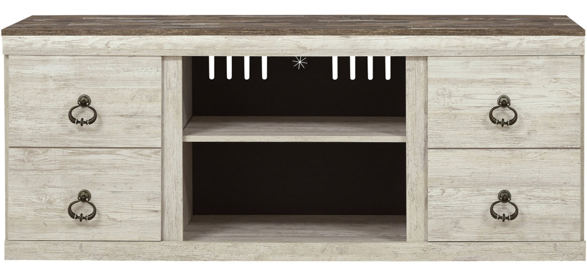 HAZEN Whitewash 60" Wide TV Stand (RTA)