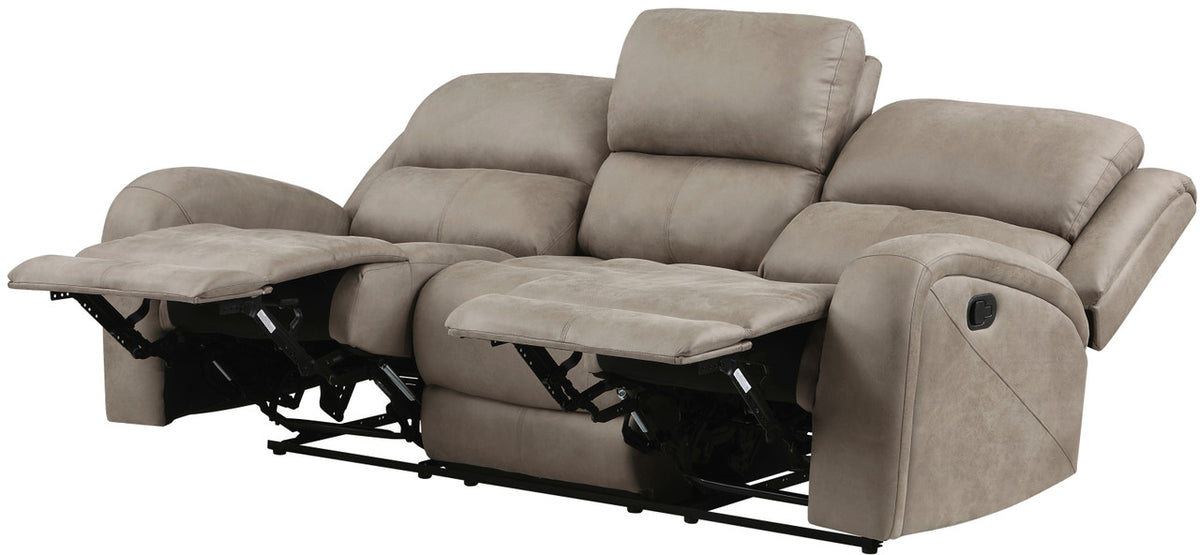 HELIOS Light Brown 85" Wide x 40" Height Reclining Sofa