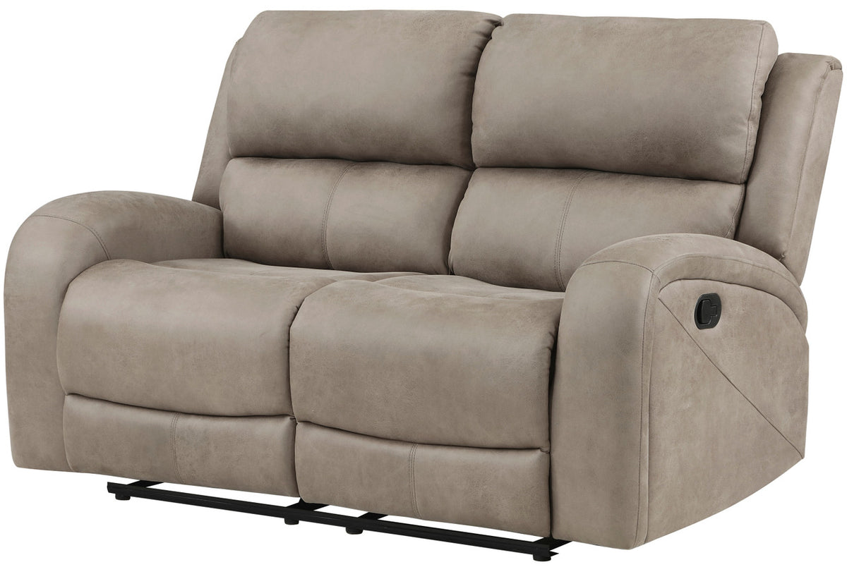 HELIOS Light Brown 62" Wide x 40" Height Reclining Loveseat