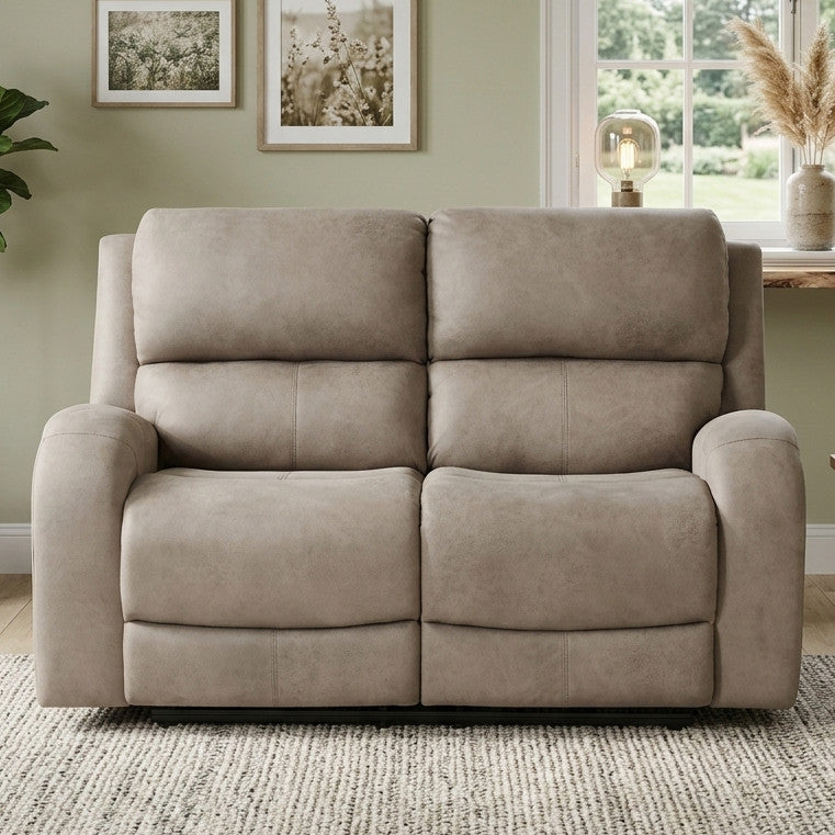HELIOS Light Brown 62" Wide x 40" Height Reclining Loveseat