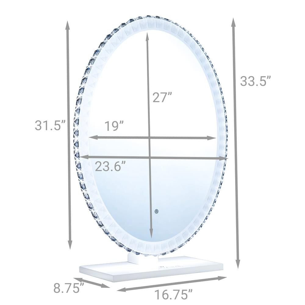 Crystal Round Vanity Mirror