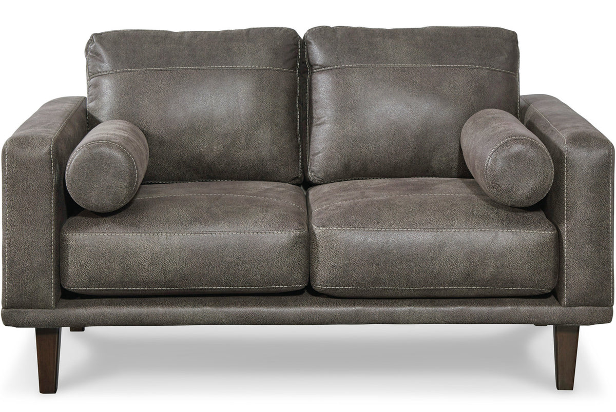 HOLYFIELD Dark Gray 58" Wide Loveseat