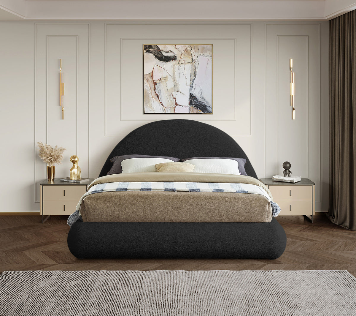 HORITO Black Faux Shearling Bed
