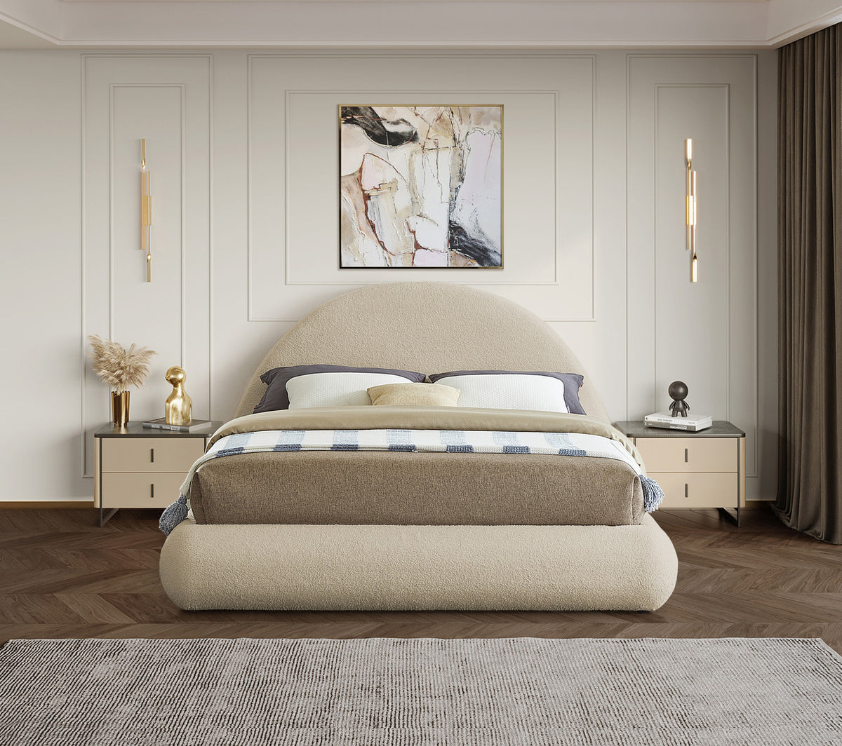 HORITO Beige Faux Shearling Bed