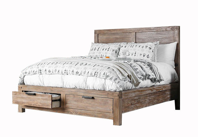 HALDEN Light Oak Bed