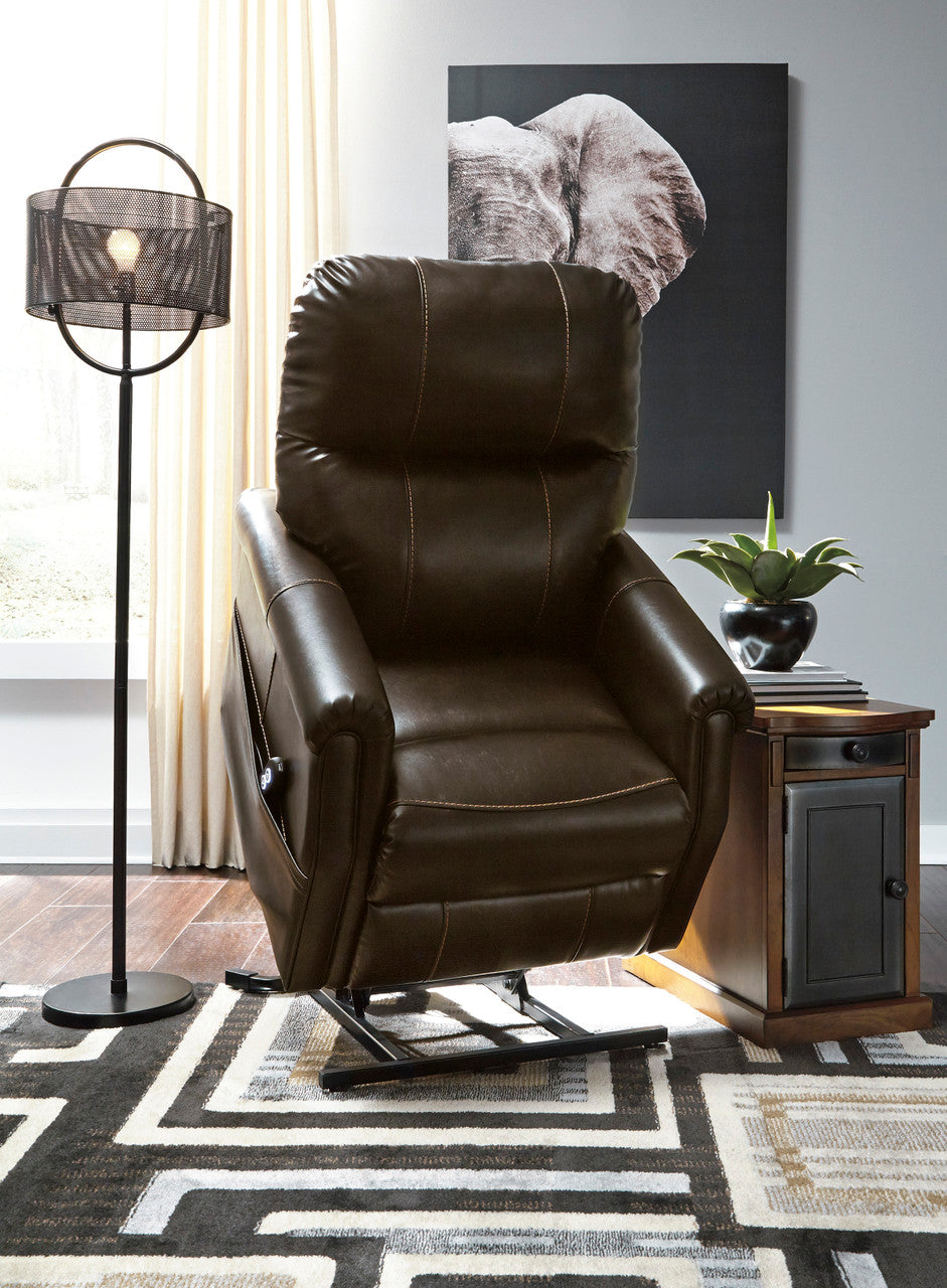 HARDING Brown 31" Wide Power Lift Recliner *Clearance