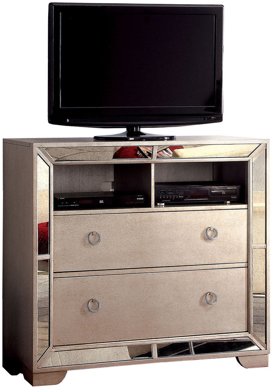 HAZEMORE Champagne 46" Wide Media Chest