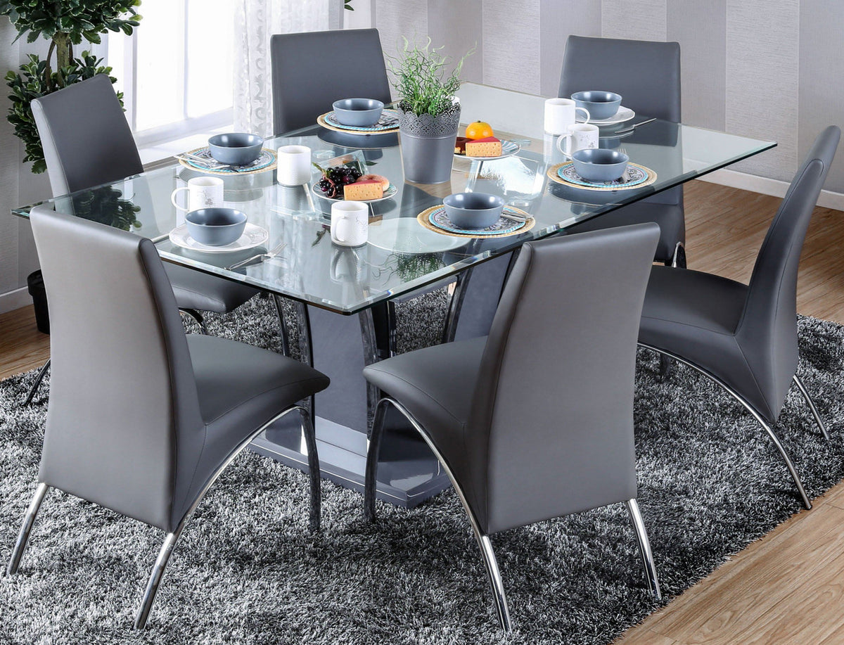 HEIZER Gray 7 Piece Dining Set