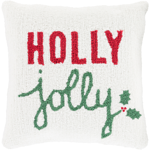 Designer Holly Jolly Throw Pillow