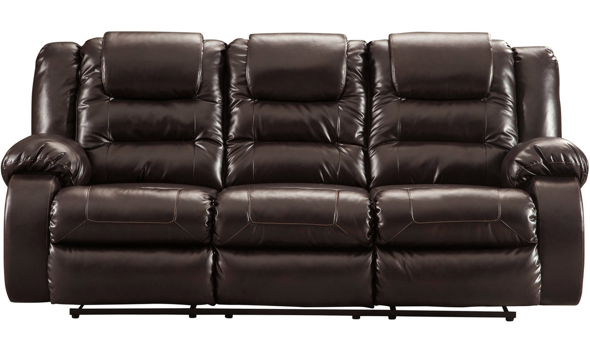 HOLTEN Brown 87" Reclining Sofa
