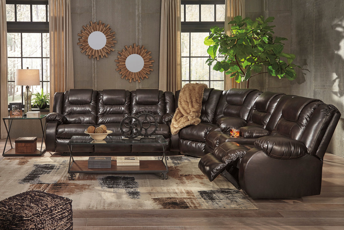 HOLTEN Brown 134" Wide Reclining Sectional *CLEARANCE*