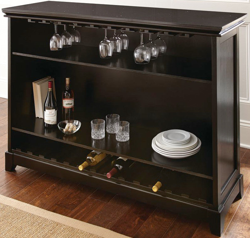 AVI Black 56" Wide Bar Table