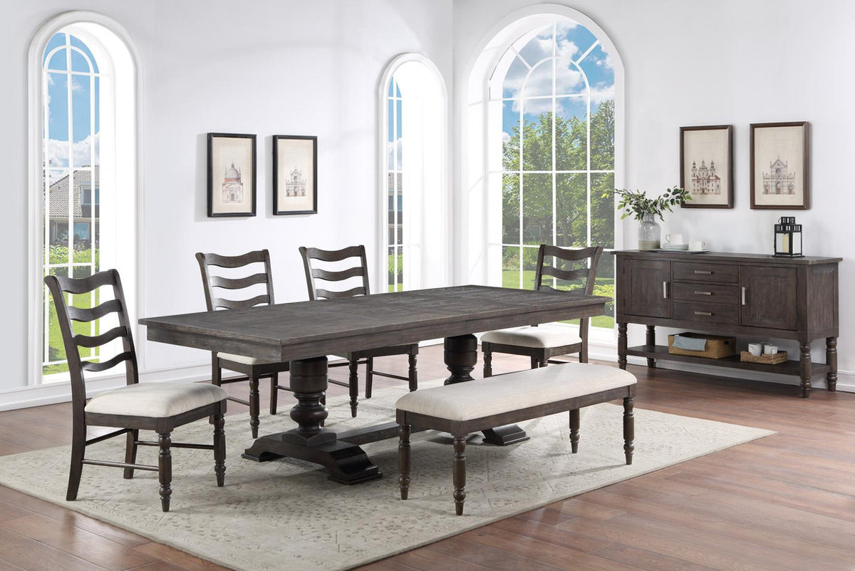 DAWSON Wood 7 Piece Dining Set