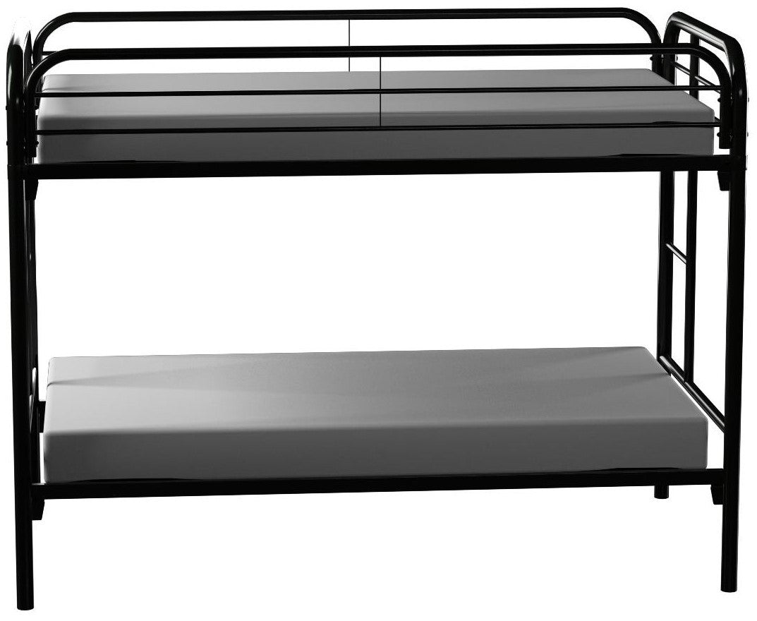 GERRY Black Twin over Twin Bunkbed