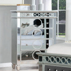 INSIGNA Blue Velvet & Mirror Bedroom Set