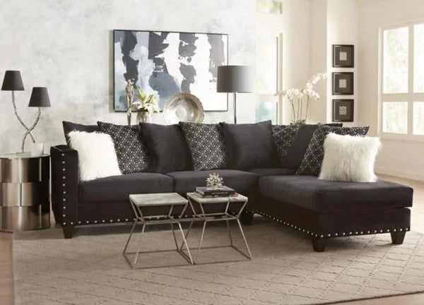 Implosion Black-Tuxedo Sectional