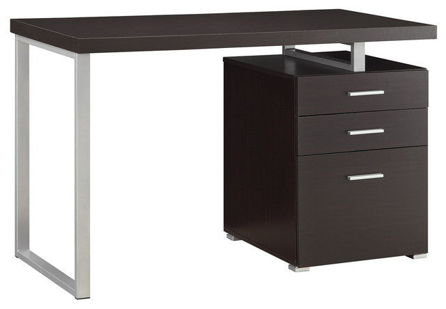 IVA Brown 47" Wide Desk with File Cabinet (RTA)
