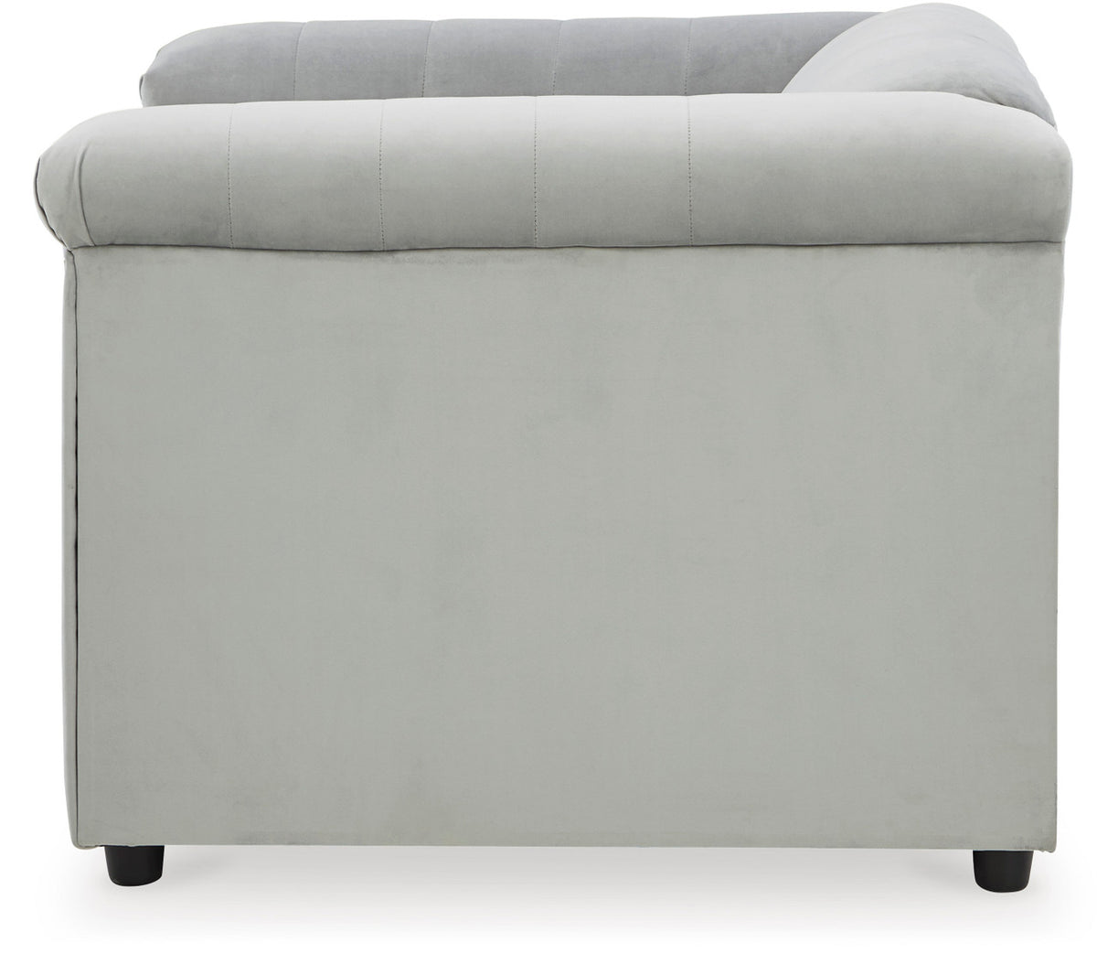 GEMINA Neutral Gray Velvet 42" Wide Arm Chair