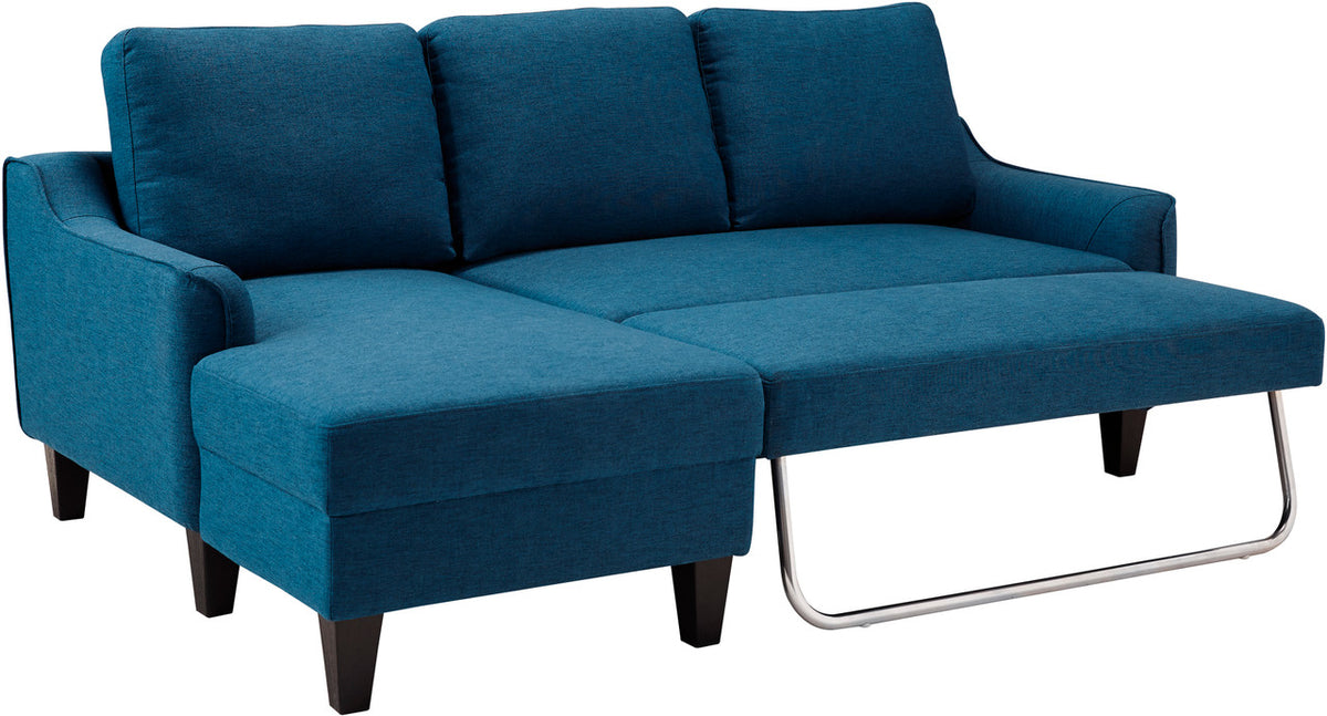 JERICO Blue 84" Wide Sectional Sleeper