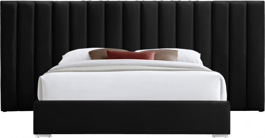 JESIQUE Black Velvet Bed