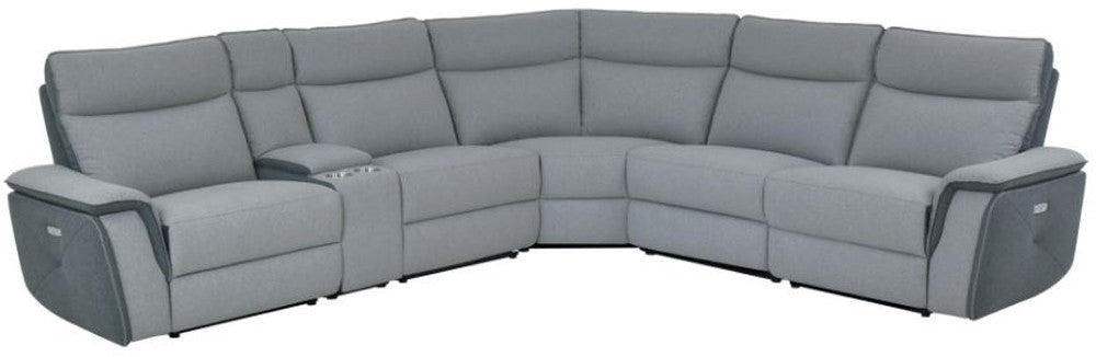 JAMIE Gray Powered Reclining Sectional