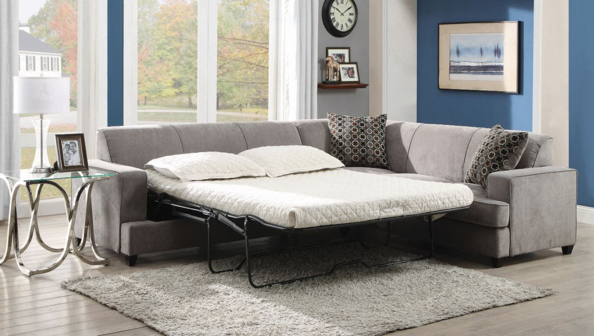 JENALIE Gray 112" Wide Queen Sleeper Sectional