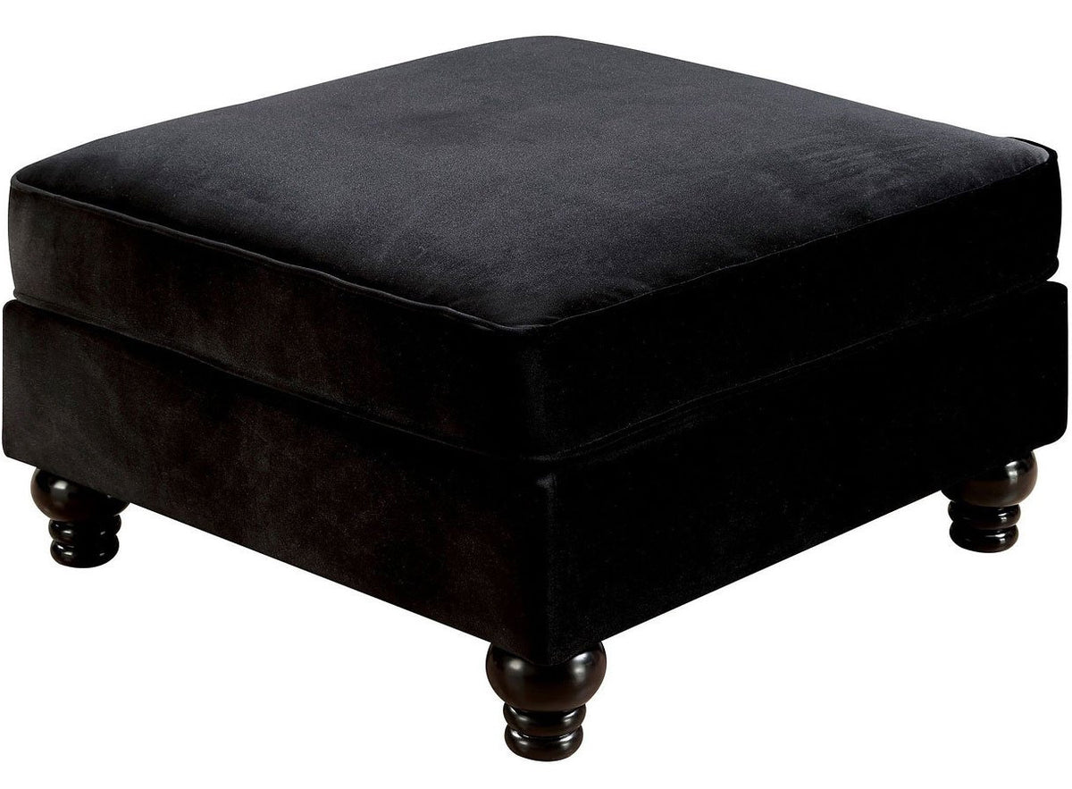 YULIETTE Black 32" Wide Ottoman