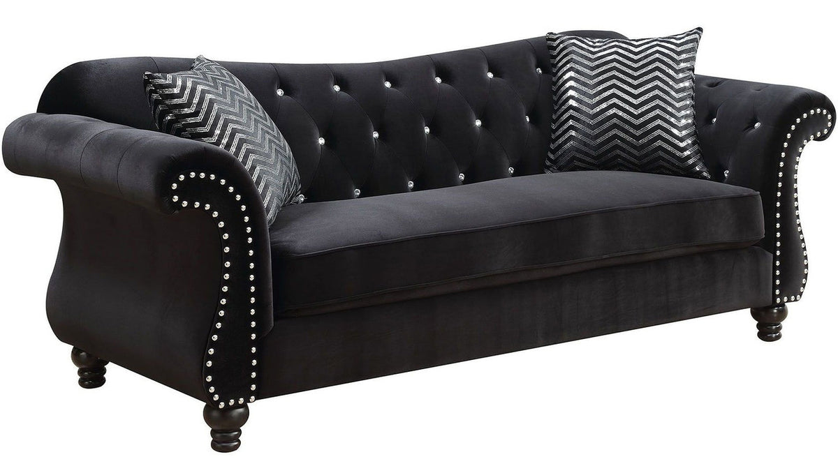 YULIETTE Black Sofa & Loveseat