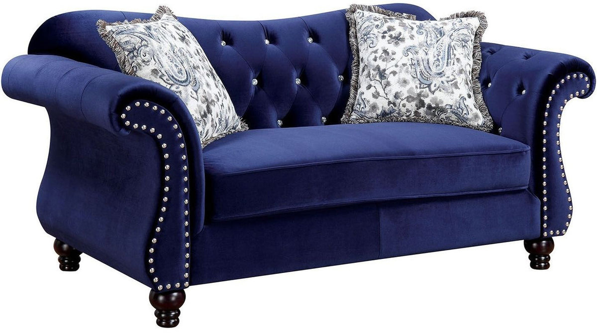 YULIETTE Blue Sofa & Loveseat