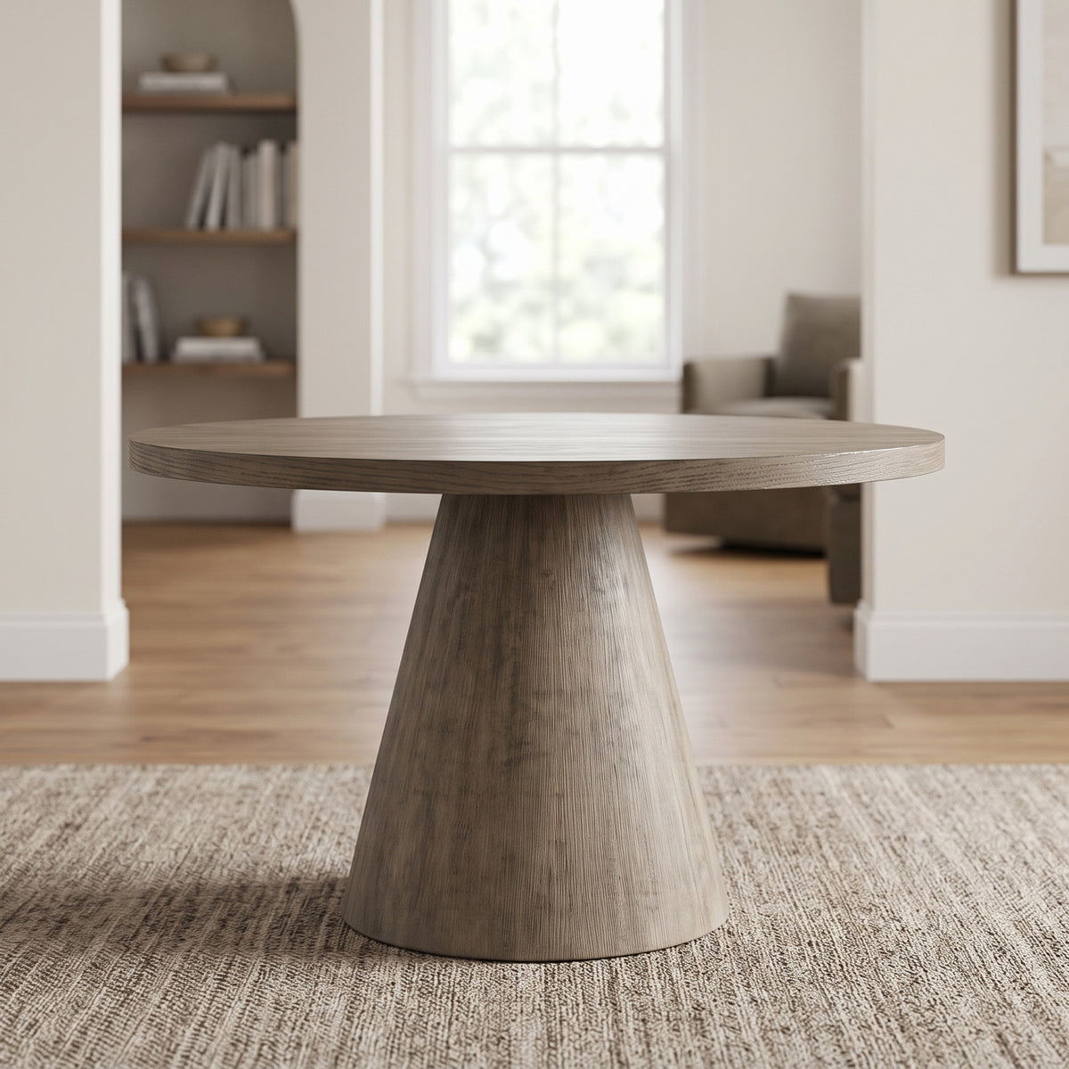 KARIM Natural Brown 52" x 52" Round Dining Table