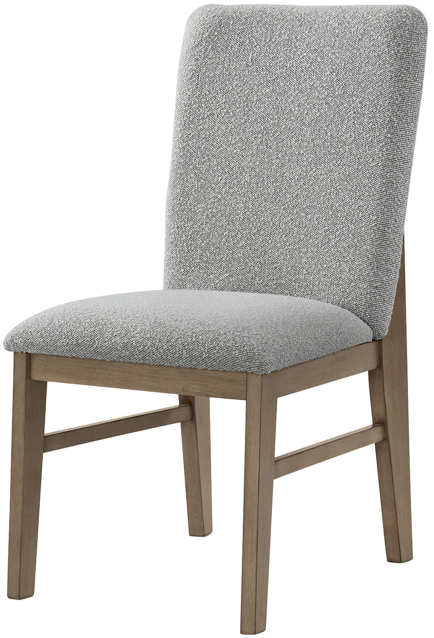 KARIM Natural Brown & Gray Boucle 20" Wide Dining Chair