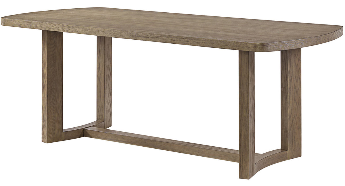 KARIM Natural Brown & Gray Boucle 7 Piece Dining Set