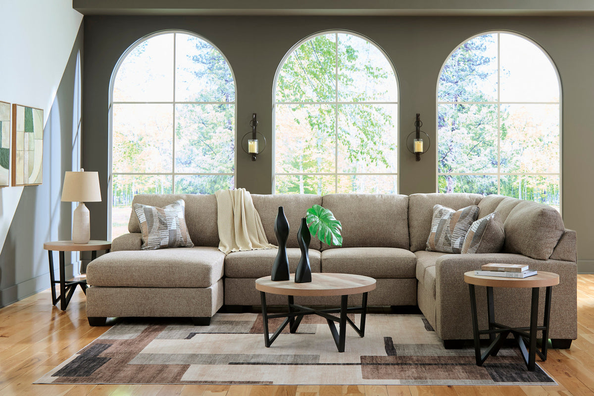 KAXIM Light Brown 142" x 93" Oversized Sectional