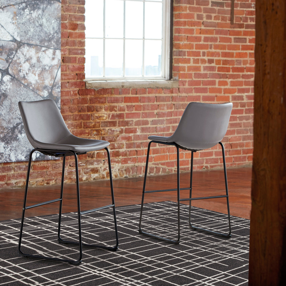 KAYCE Gray 19" Wide Barstool