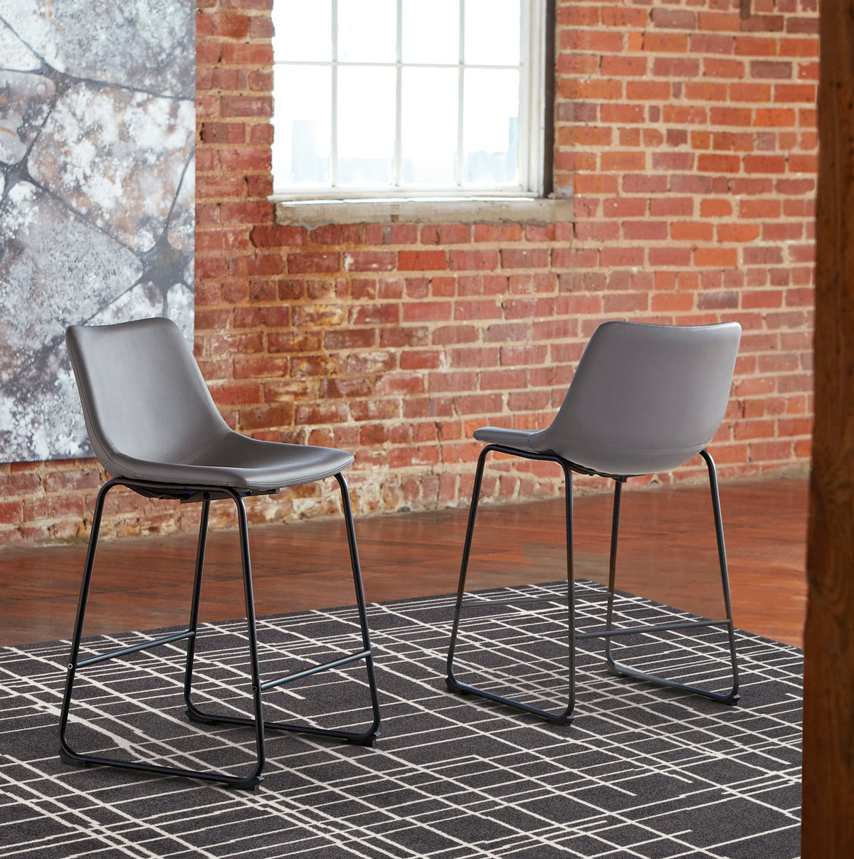 KAYCE Gray 19" Wide Counter Stool