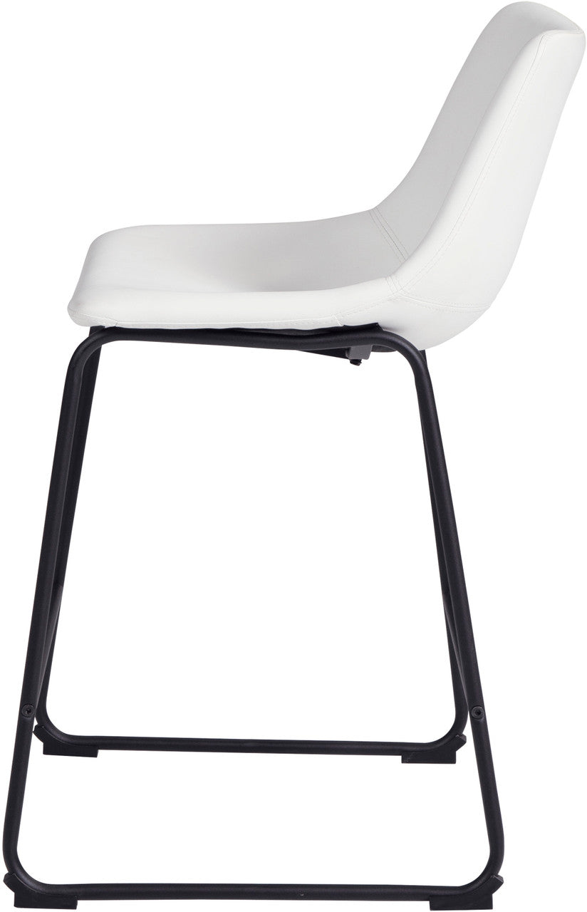 KAYCE White 19" Wide Counter Stool