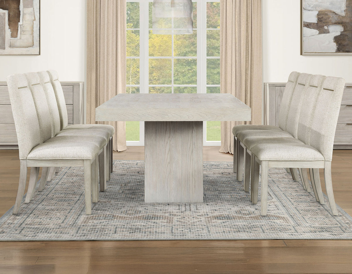KEYBAY Distressed Greige 88" Wide x 44" Depth Dining Table