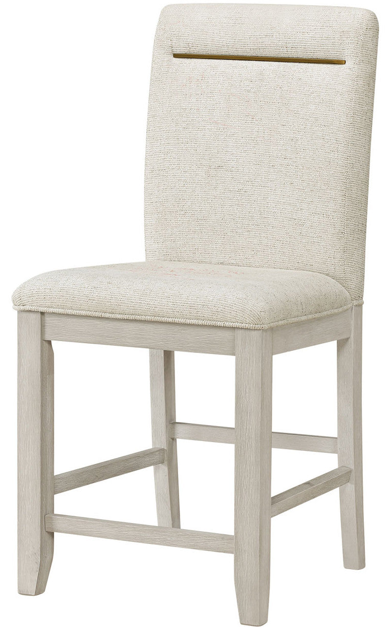 KEYBAY Distressed Greige 7 Piece Counter Height Set
