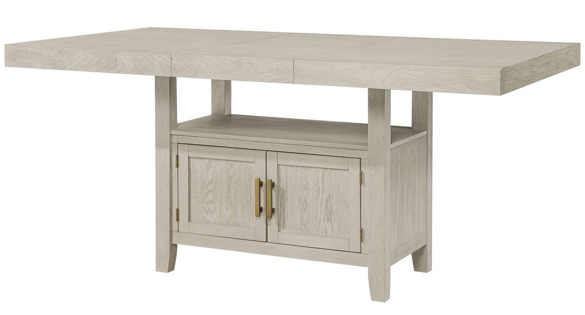 KEYBAY Distressed Greige 9 Piece Counter Height Set