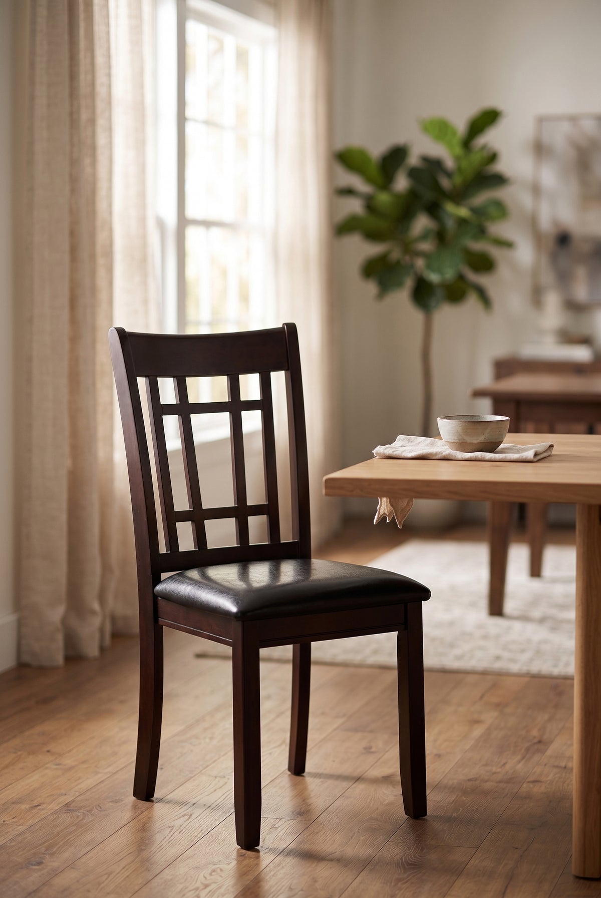 KILEEN Dark Brown 19" Wide Dining Chair